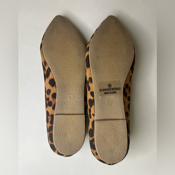 Glaze Faux Suede Leopard Print Loafers Size 8 - Picture 4 of 4